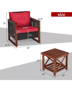 Costway 3PCS Patio Wicker Furniture Set Solid Wood Frame Cushion Sofa W/ Square Table Shelf 12 Costway 3PCS Patio Wicker Furniture Set Solid Wood Frame Cushion Sofa W/ Square Table Shelf -Costway Shop 23845751 fpx