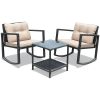 Costway 3PC Patio Rattan Conversation Set Rocking Chair Cushioned Sofa Garden Furniture -Costway Shop 23868373 fpx