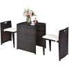 Costway 3PCS Outdoor Patio Rattan Furniture Set Space Saving Garden Deck W/Cushion No Assembly 1 Costway 3PCS Outdoor Patio Rattan Furniture Set Space Saving Garden Deck W/Cushion No Assembly -Costway Shop 23893349 fpx