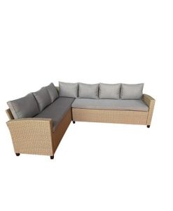 Unique Furniture 2 Piece Polyester, Polyester Blend, Rattan, Steel Six Seater Lounge Sofa And Outdoor Furniture Patio Conversation Set -Costway Shop 23955454 fpx