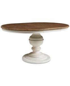 Sag Harbor Round Dining Furniture, 7-Pc. Set (Expandable Round Dining Pedestal Table & 6 Side Chairs) -Costway Shop 3843990 fpx