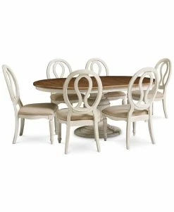 Sag Harbor Round Dining Furniture, 7-Pc. Set (Expandable Round Dining Pedestal Table & 6 Side Chairs) 13 Sag Harbor Round Dining Furniture, 7-Pc. Set (Expandable Round Dining Pedestal Table & 6 Side Chairs) -Costway Shop 3845787 fpx