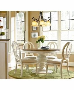 Sag Harbor Round Dining Furniture, 7-Pc. Set (Expandable Round Dining Pedestal Table & 6 Side Chairs) 12 Sag Harbor Round Dining Furniture, 7-Pc. Set (Expandable Round Dining Pedestal Table & 6 Side Chairs) -Costway Shop 3968263 fpx
