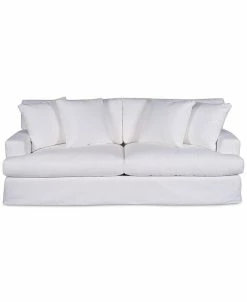 Furniture Brenalee 93 Performance Fabric Slipcover Sofa With Four Pillows -Costway Shop 8841479 fpx