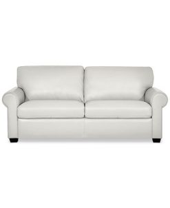 Furniture Orid 79 Leather Roll Arm Apartment Sofa, Created For Macy's -Costway Shop 9706070 fpx