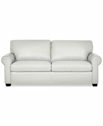 Furniture Orid 79 Leather Roll Arm Apartment Sofa, Created For Macy's 4 Furniture Orid 79 Leather Roll Arm Apartment Sofa, Created For Macy's - Image 2