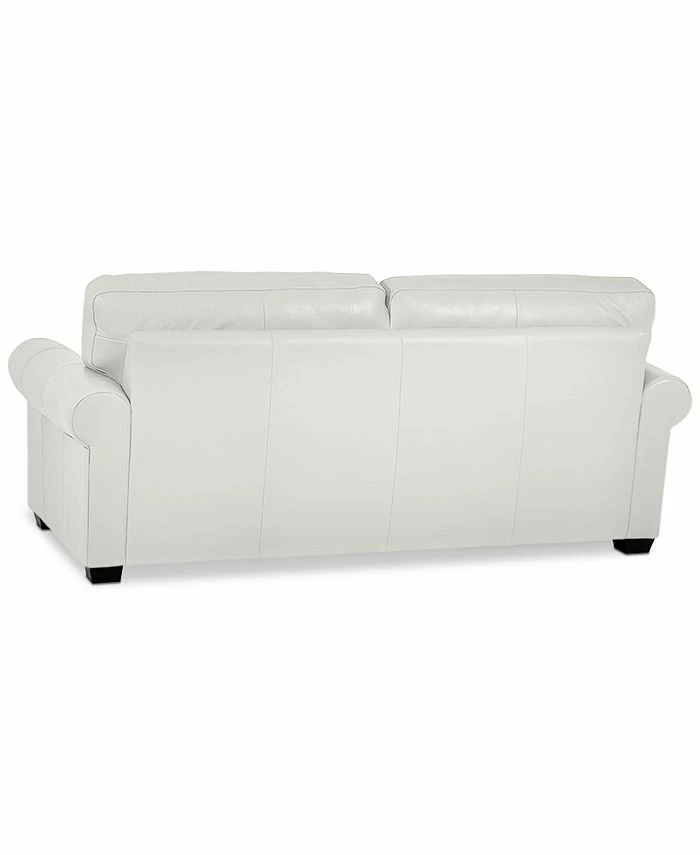 Furniture Orid 79 Leather Roll Arm Apartment Sofa, Created For Macy's 6 Furniture Orid 79 Leather Roll Arm Apartment Sofa, Created For Macy's - Image 4