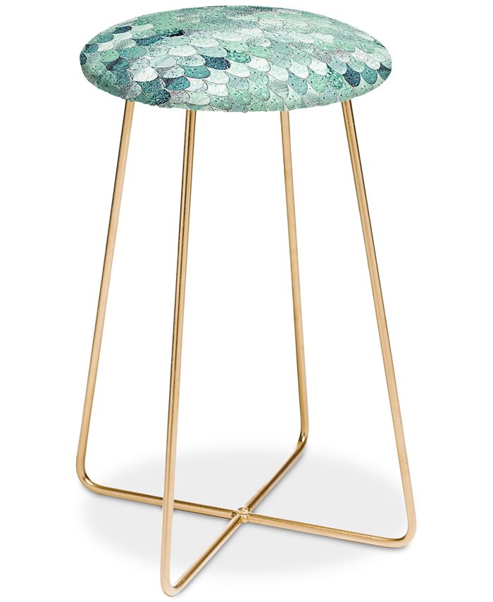Monika Strigel Lily Mint Mermaid Counter Stool Deny Designs Monika Strigel Lily Mint Mermaid Counter Stool -Costway Shop