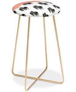 Deny Designs Morgan Kendall Painted Feathers Counter Stool