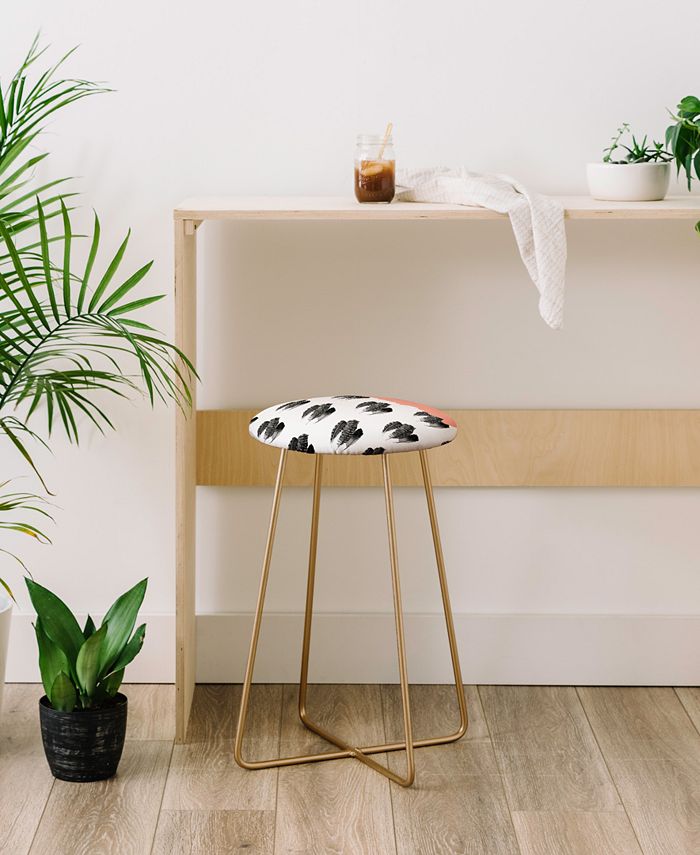 Morgan Kendall Painted Feathers Counter Stool Deny Designs Morgan Kendall Painted Feathers Counter Stool -Costway Shop
