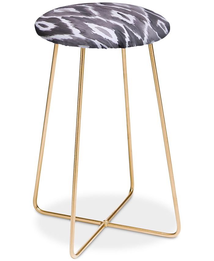 Natalie Baca Painterly Ikat In Black Counter Stool Deny Designs Natalie Baca Painterly Ikat In Black Counter Stool -Costway Shop